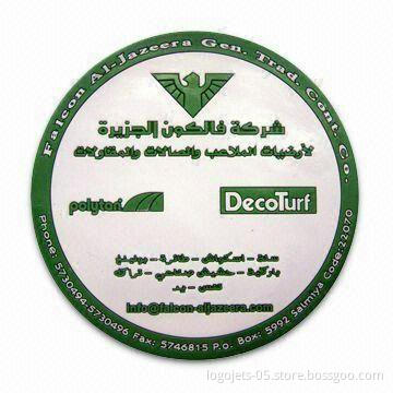 Coaster, Made of Soft PVC, with 2-D Effect, Can be Made 3D or Double Sided
